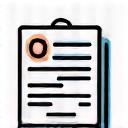 Icona di un documento con elementi di design
